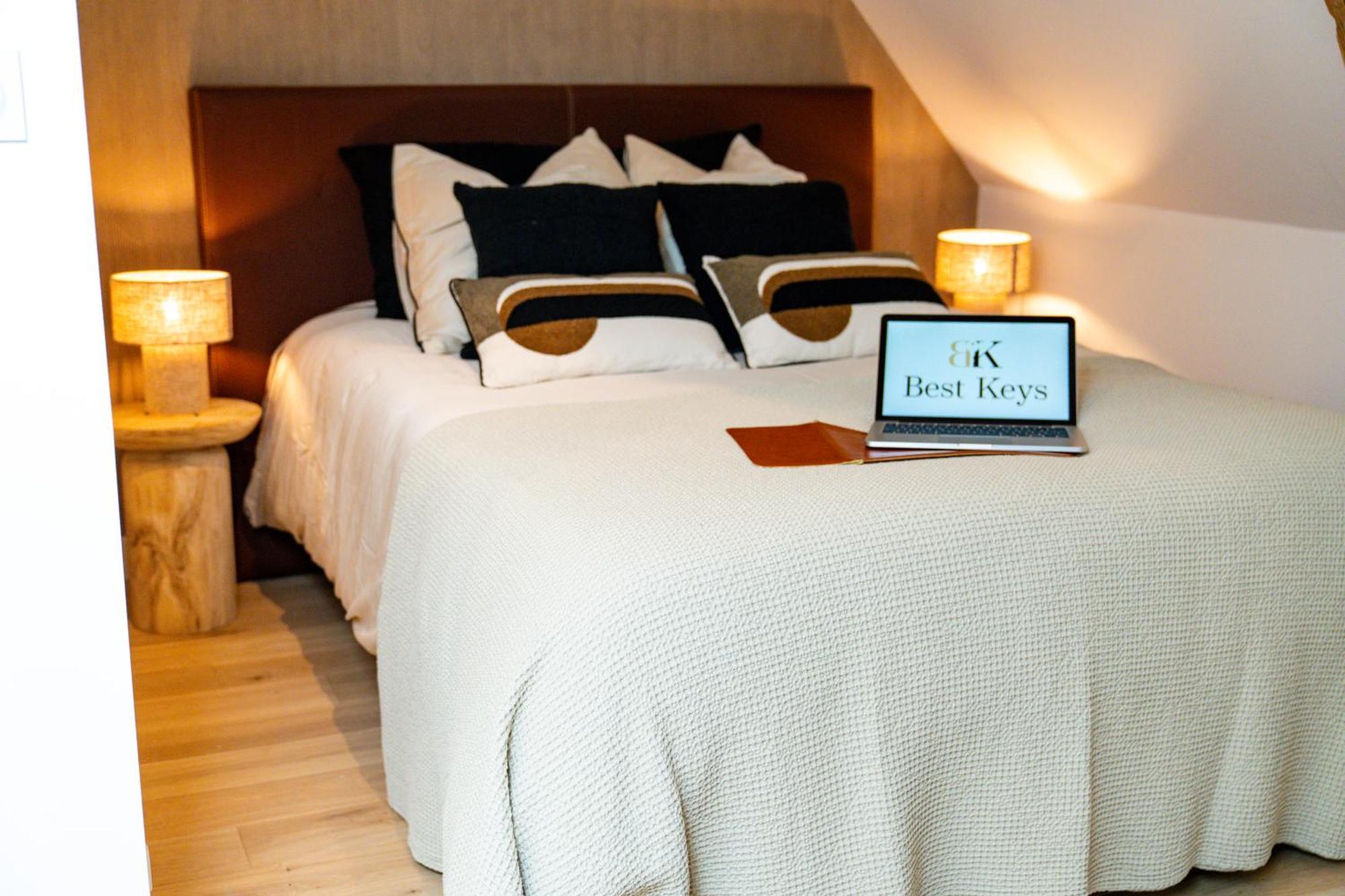 Velvet - Best Keys - Maison Duplex Elegante - Plein Centre Ville - Deco Minimaliste & Cosy - Literie Haut De Gamme - 2 Chambres Separees - Lit Queen Size & 1 Canape Convertible - Smart Tv - Wifi Fibre - Check-In Autonome Sens Exterior foto